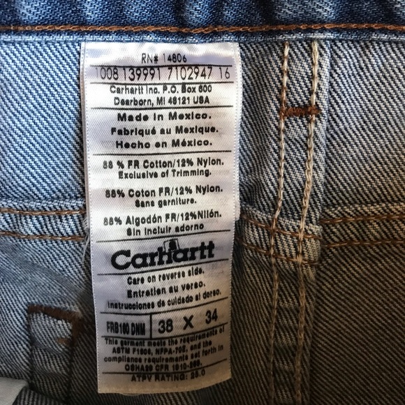 Bundle!! 2 Men’s Carhartt FR jeans size 38x34 - Picture 8 of 8